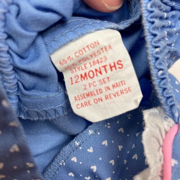 Vtg Kids Exchange Polka Dot Ballet Bear Overalls - Picture 6 of 9